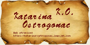 Katarina Ostrogonac vizit kartica